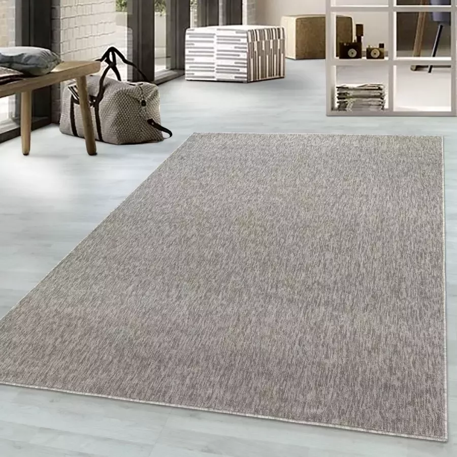Flycarpets Darian Vloerkleed Effen Laagpolig Beige 140x200 cm - Foto 2