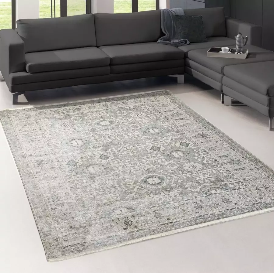 FlyCarpets Edna Vintage Beige | Multi Vloerkleed Klassiek