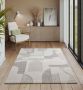 Flycarpets Elio Modern Japandi Geometrisch Vloerkleed Creme Beige Laagpolig Tapijt 200x290 cm - Thumbnail 2