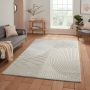 Flycarpets Elio Modern Japandi Vloerkleed Creme 80x150 cm - Thumbnail 1