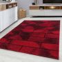 FlyCarpets Fano Modern Rood Zwart Vloerkleed Geblokt 200 X 290 CM - Thumbnail 2