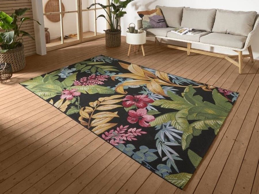 Flycarpets Flair Binnen & Buitenkleed Vloerkleed Tropical Flamingo Multi 120x180 cm