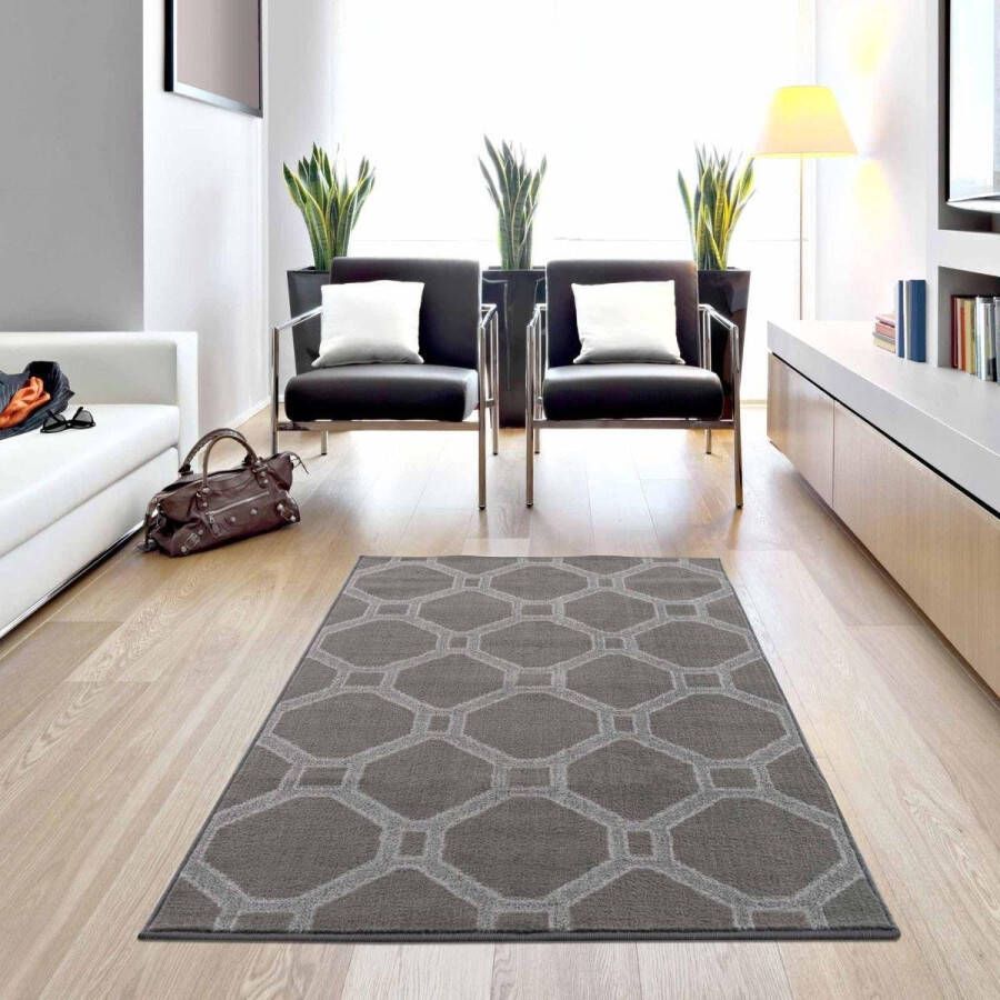 Flycarpets FLORENCE MODERN GRIJS VLOERKLEED BAROK DESIGN