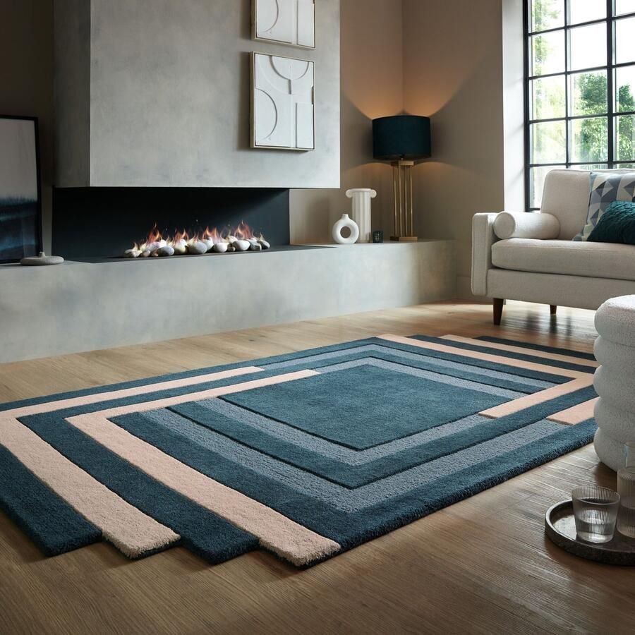 Flycarpets Abstract vloerkleed Labyrinth Organische Vorm Modern Groen 120 x 180 cm