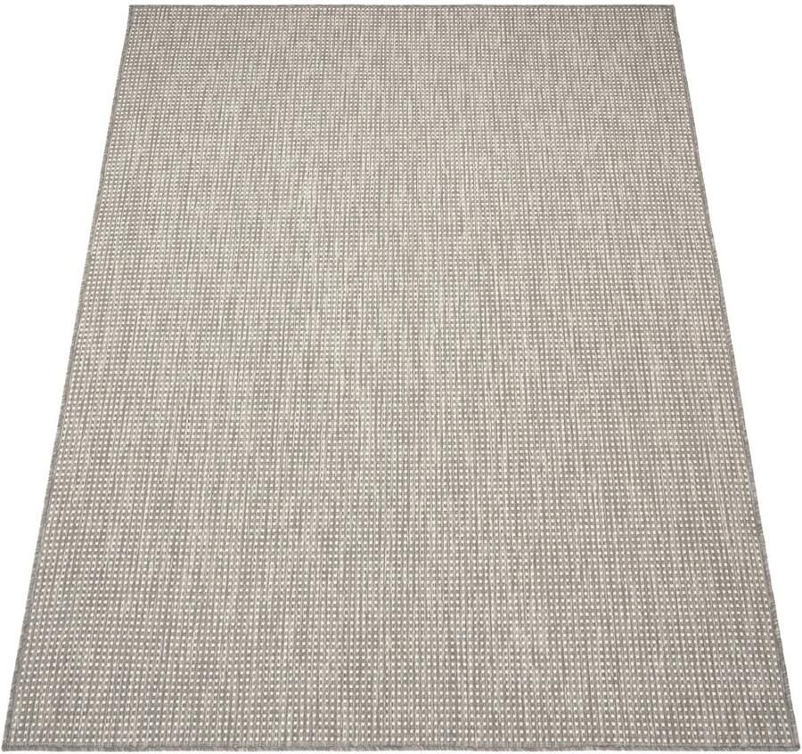 Flycarpets Binnen & Buitenkleed Nacira Laagpolig Vloerkleed Grijs