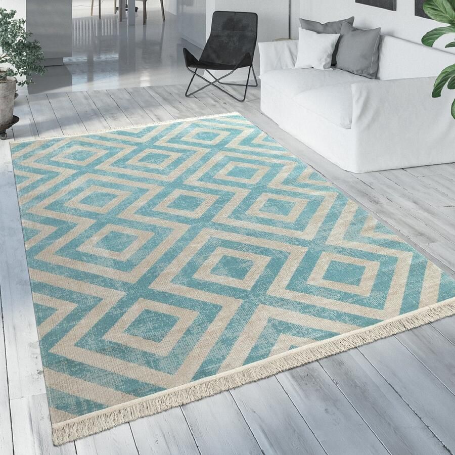 Flycarpets Binnen & Buitenkleed Ponica Blauw