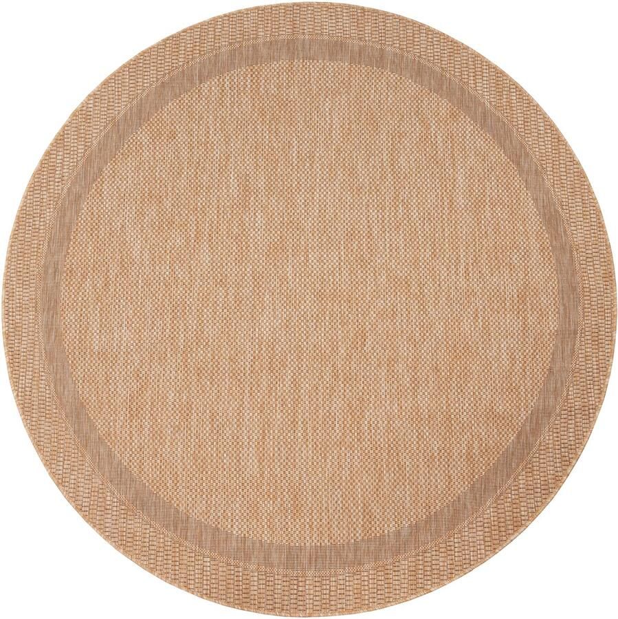 Flycarpets Binnen & Buitenkleed Romile Kader Lijstmotief Beige