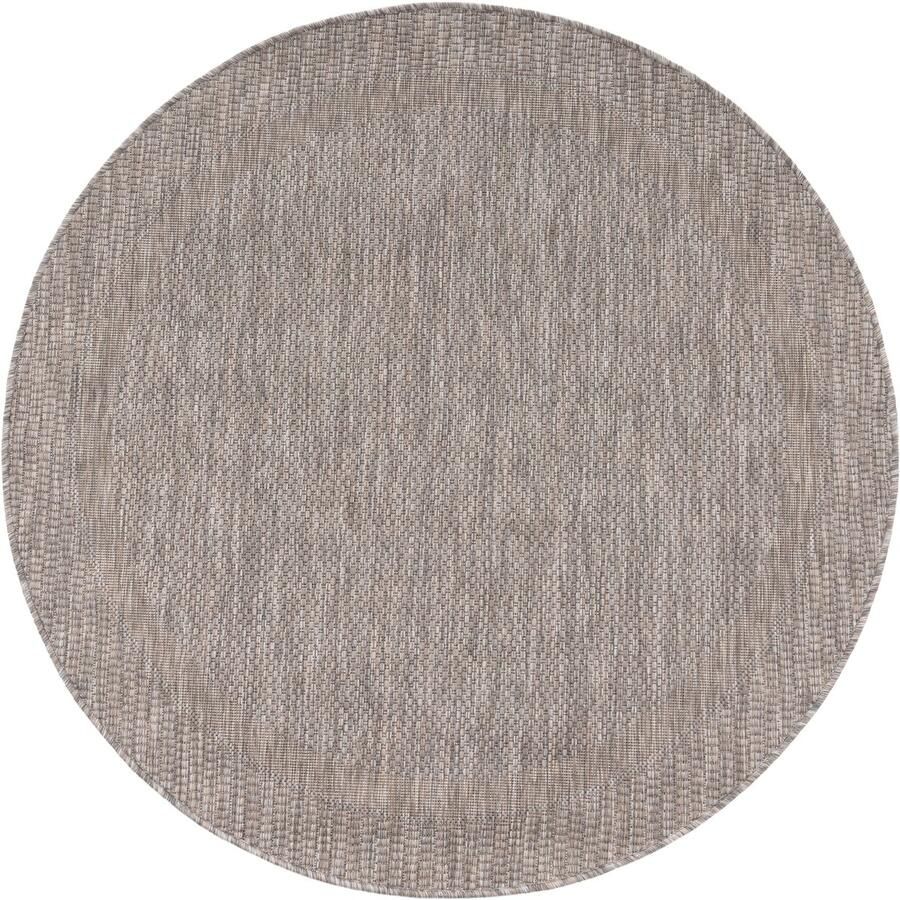 Flycarpets Binnen & Buitenkleed Romile Kader Lijstmotief Nature Beige