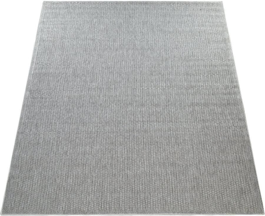 Flycarpets Binnen & Buitenkleed Timiso Effen Uni Grijs