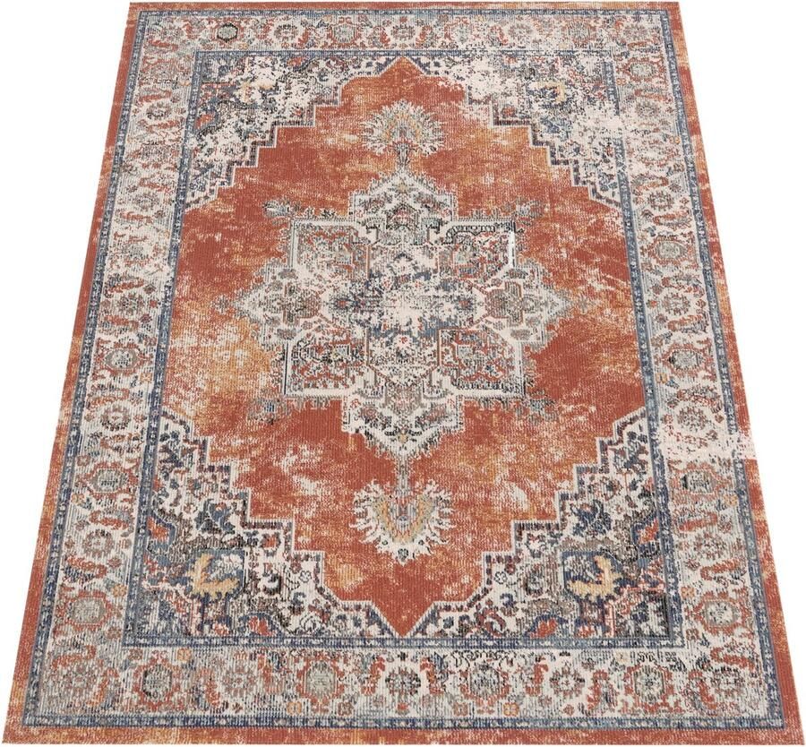 Flycarpets Torana Vintage Binnen- en Buitenkleed Terra 140x200 cm Laagpolig Tuintapijt Tuinkleed - Foto 2