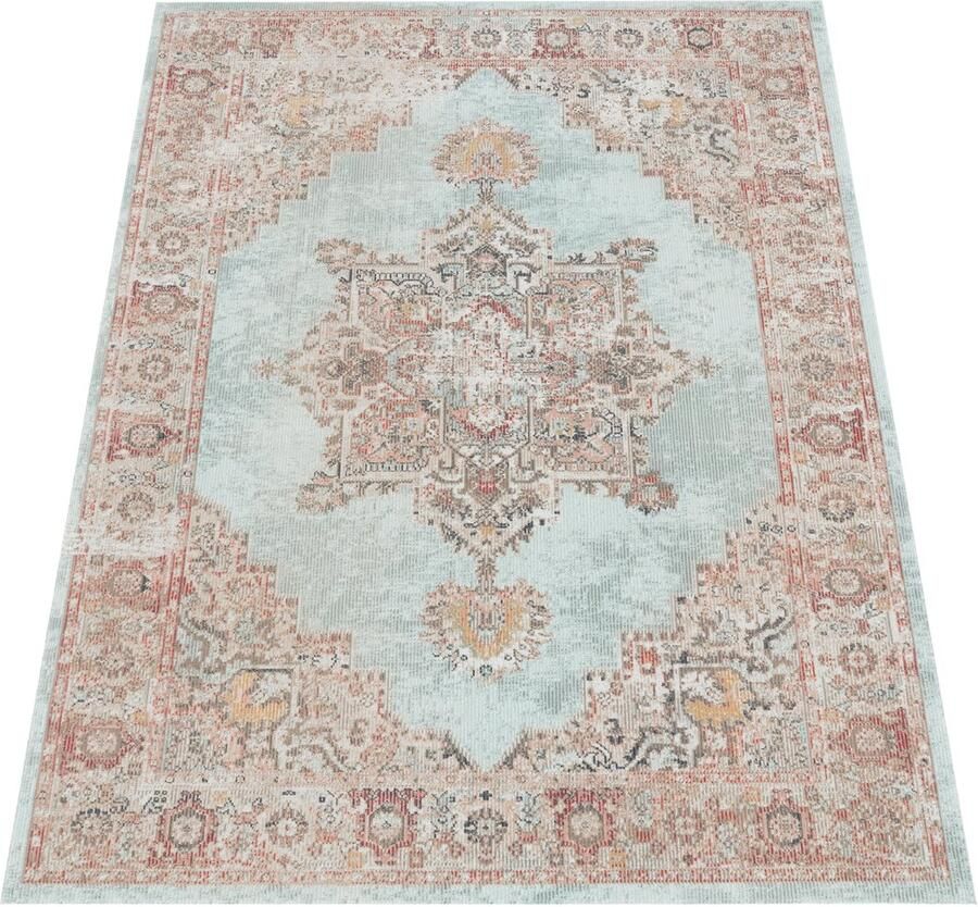 Flycarpets Torana Vintage Binnen- en Buitenkleed Lichtblauw 160x230 cm Laagpolig Tuintapijt Tuinkleed - Foto 2