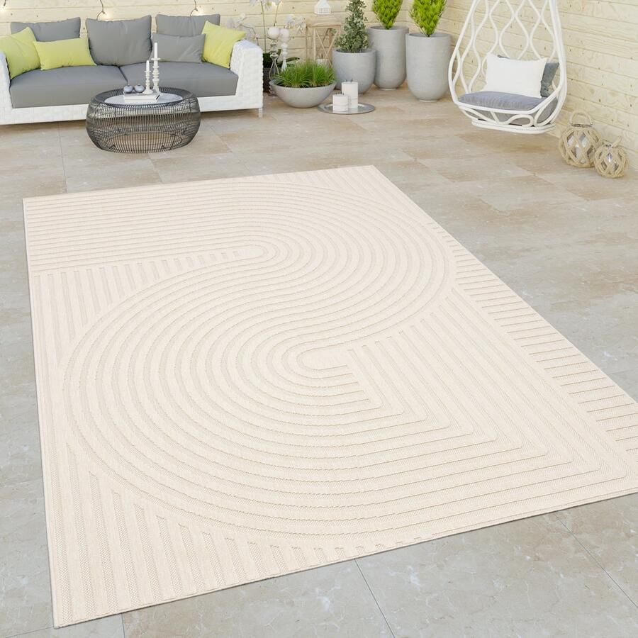 Flycarpets Binnen & Buitenkleed Vloerkleed Bruliza Japandi Creme