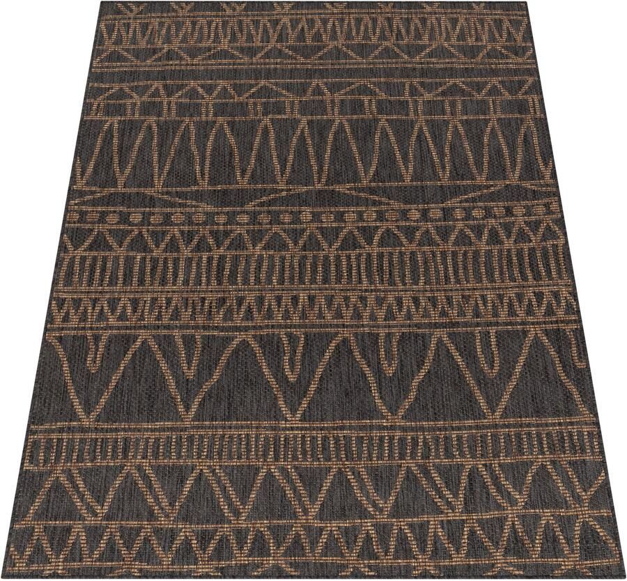 Flycarpets Binnen & Buitenkleed Vloerkleed Illica Zwart Naturel - Foto 2