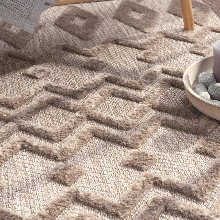 Flycarpets Binnen & Buitenkleed Vloerkleed Livotta Amy Beige