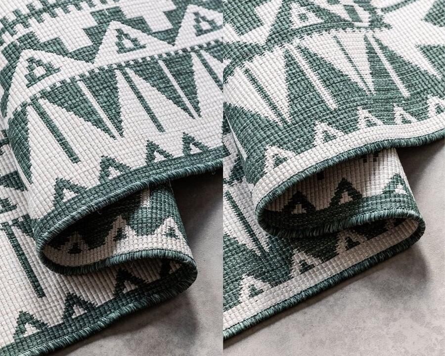 Flycarpets Elle Decoration Binnen & Buitenkleed Omkeerbaar Gemini Groen 200x290 cm