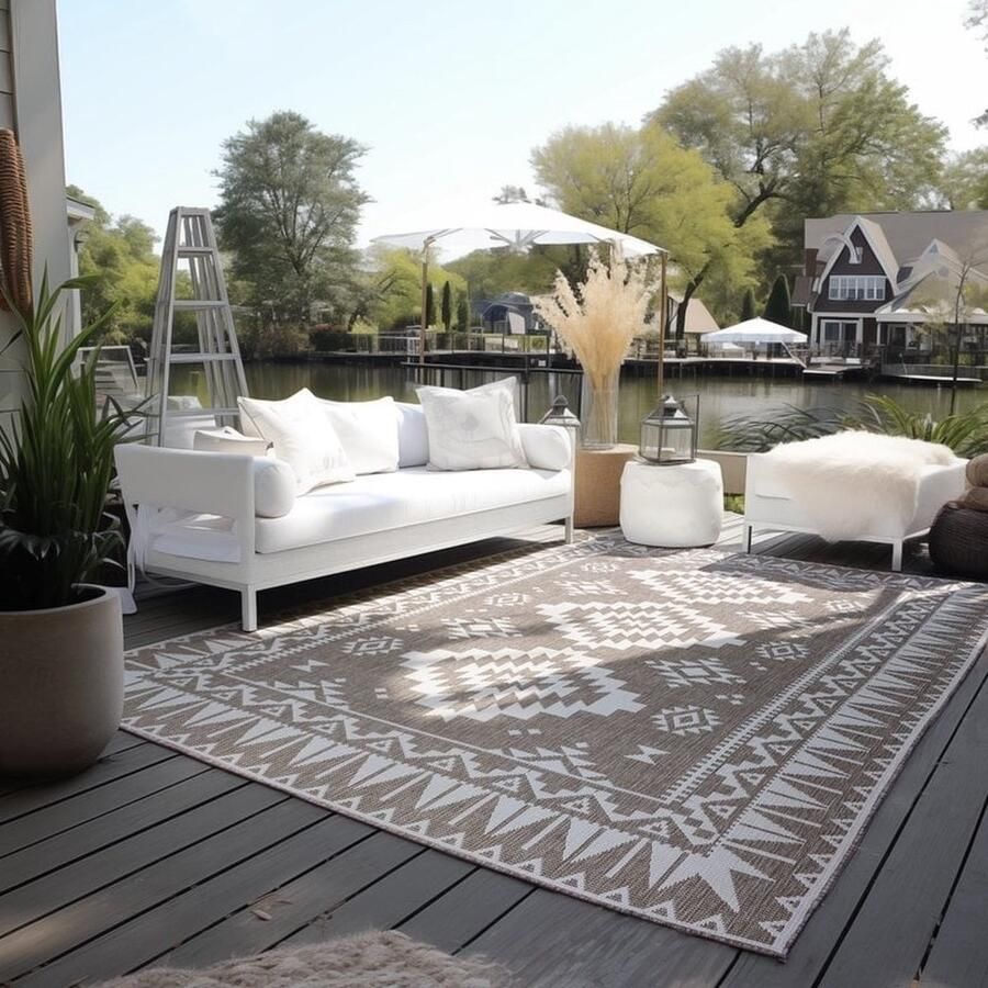 Flycarpets Elle Decoration Binnen & Buitenkleed Omkeerbaar Gemini Linen Beige 200x290 cm