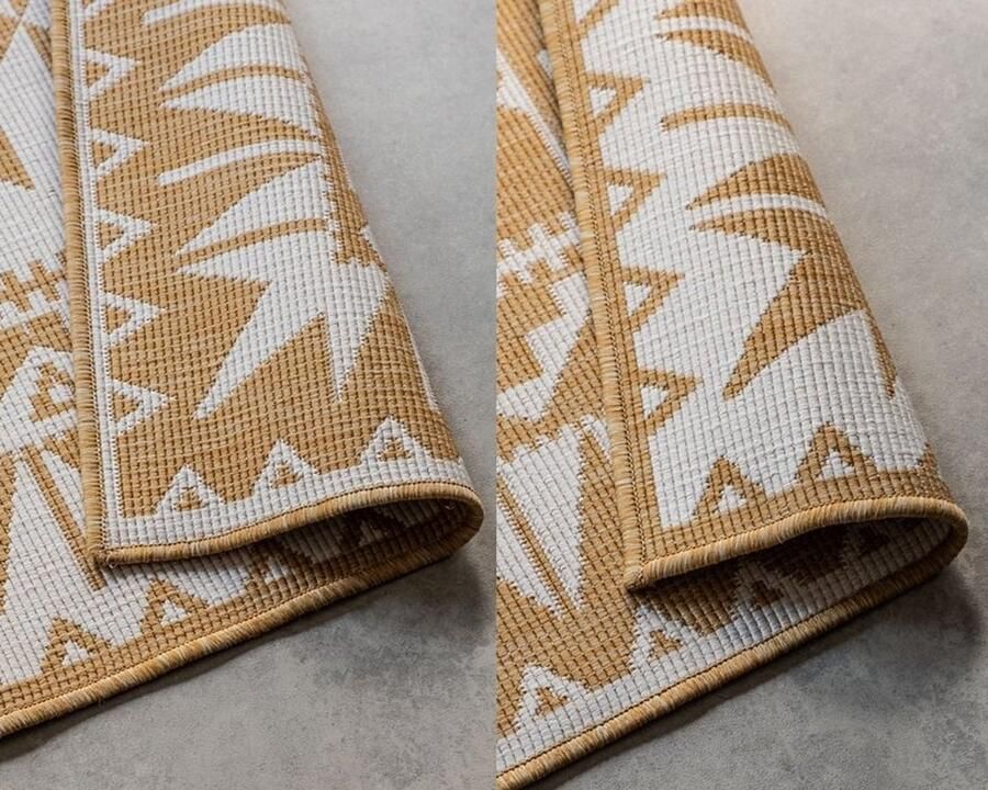 Flycarpets Elle Decoration Binnen & Buitenkleed Omkeerbaar Gemini Okergeel 200x290 cm