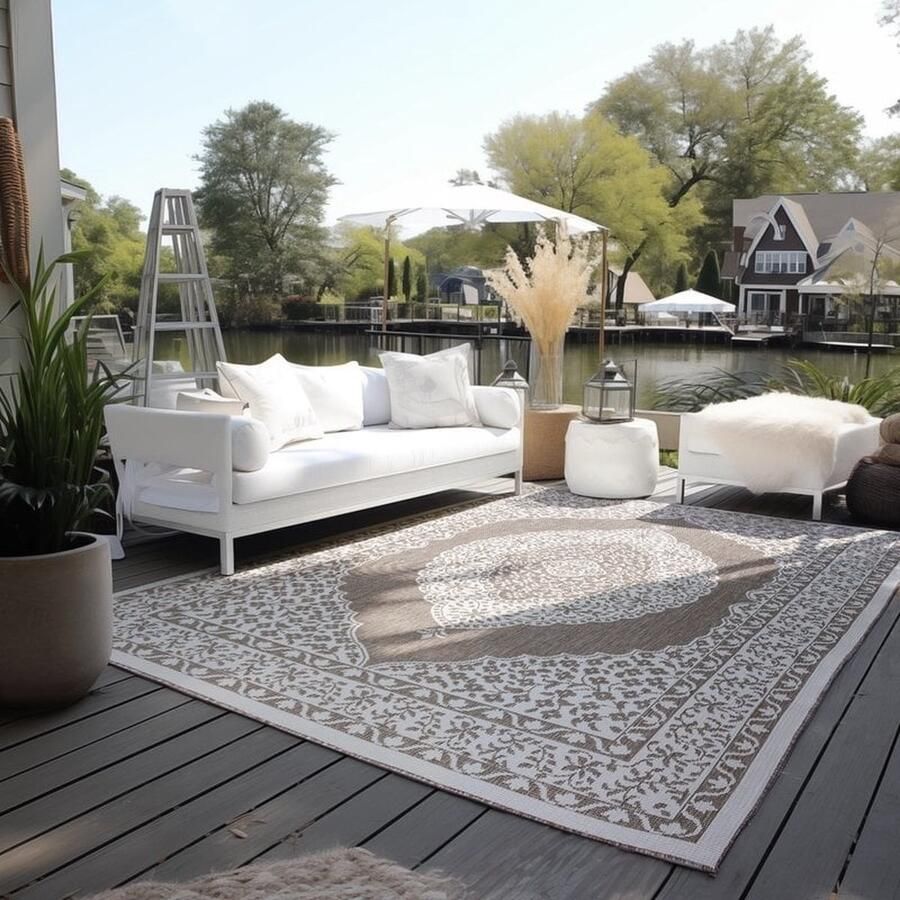 Flycarpets Elle Decoration Binnen & Buitenkleed Omkeerbaar Meekly Linen Beige 200x290 cm