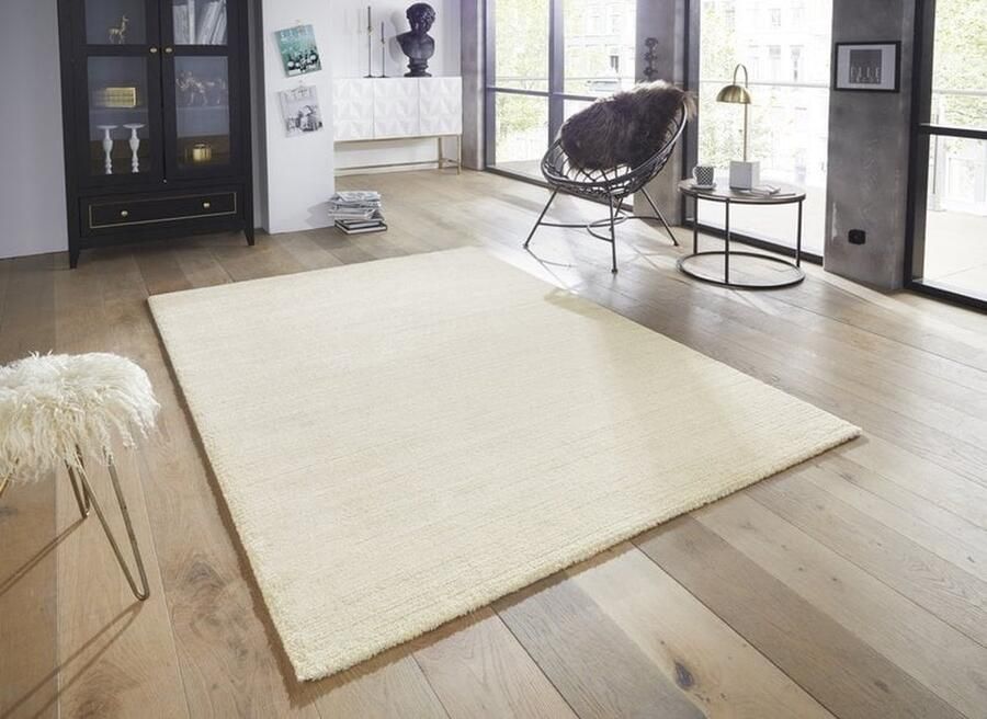 Flycarpets Elle Decoration Modern Design Vloerkleed Laagpolig Effen Creme 160x230 cm
