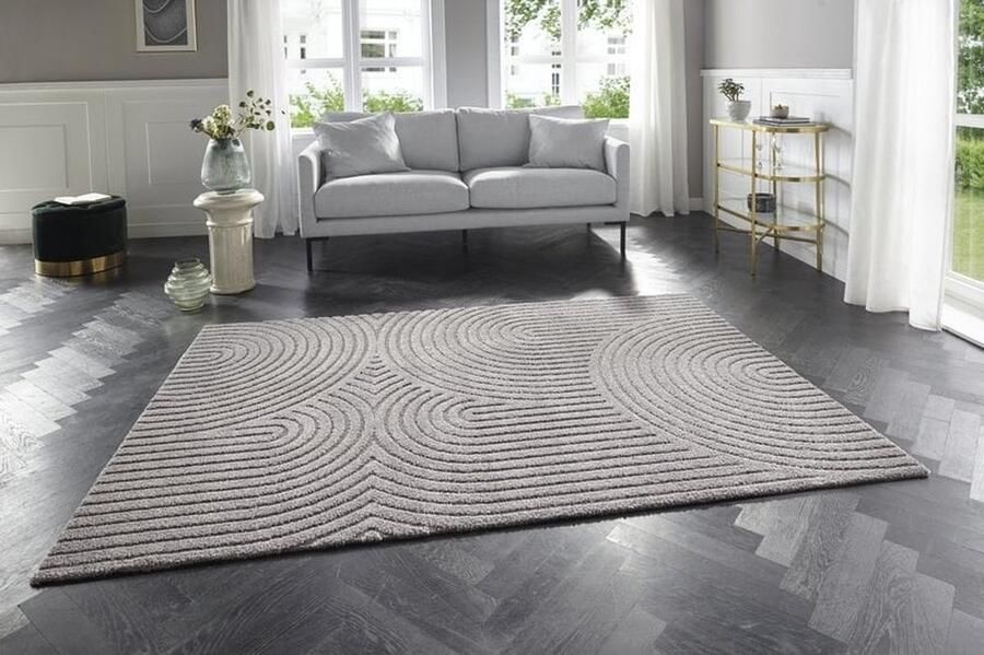 Flycarpets Elle Decoration Modern Design Vloerkleed Zacht Laagpolig 3D Effect -Grijs 160x230 cm