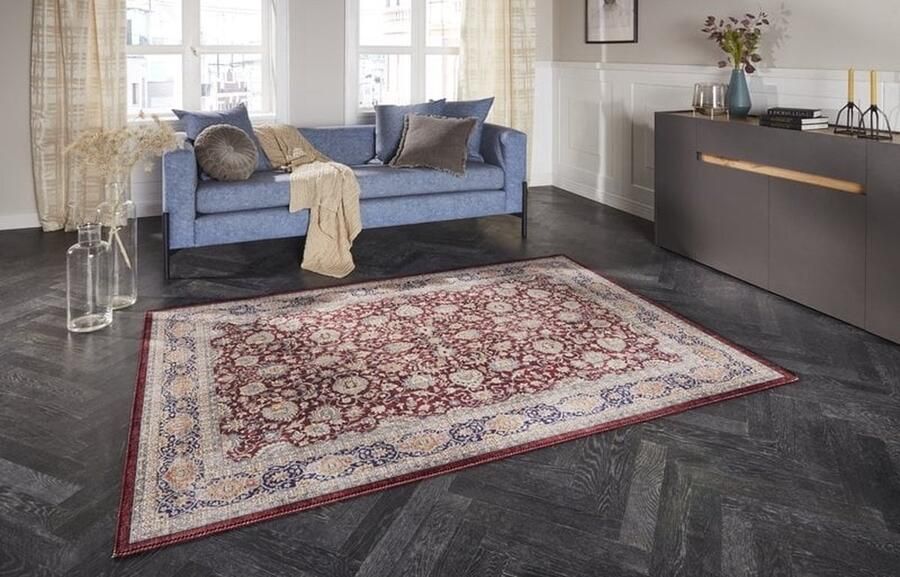 Flycarpets Elle Decoration Vintage Vloerkleed Maschad Klassiek Rood 80x150 cm