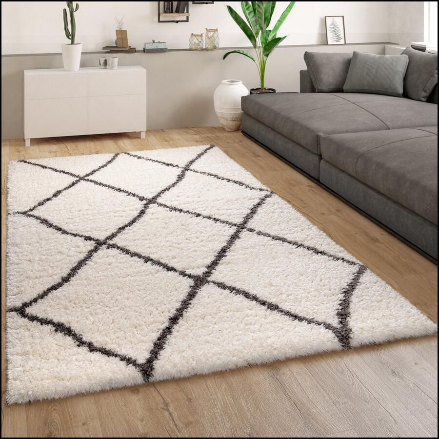 Flycarpets Hoogpolig Vloerkleed Berber Maginto Creme