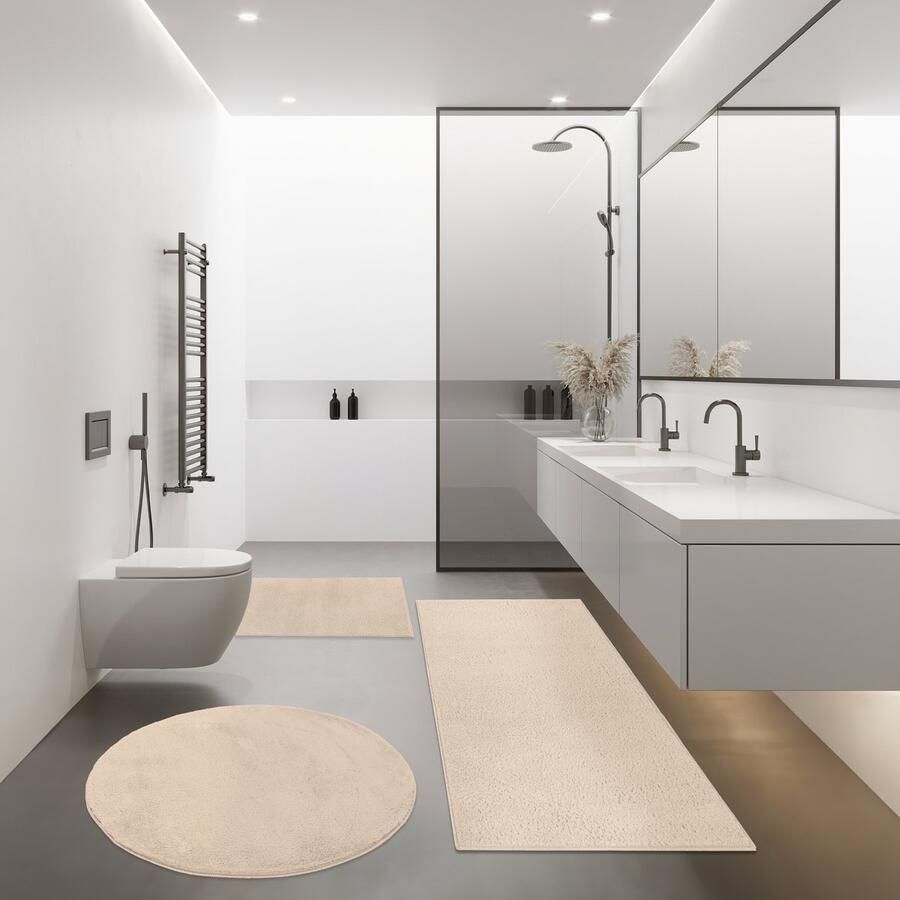 Flycarpets Hoogpolig Vloerkleed Kandora Effen Uni Beige