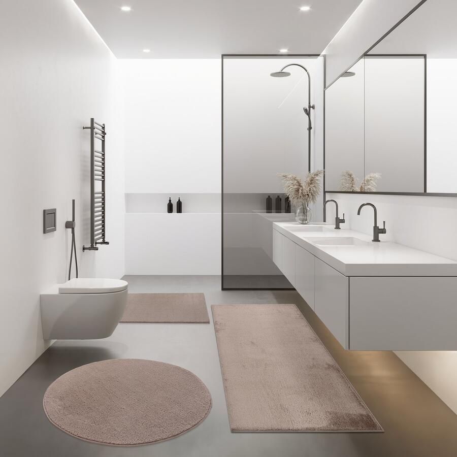 Flycarpets Hoogpolig Vloerkleed Kandora Effen Uni Bruin