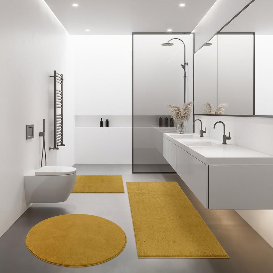 Flycarpets Hoogpolig Vloerkleed Kandora Effen Uni Geel