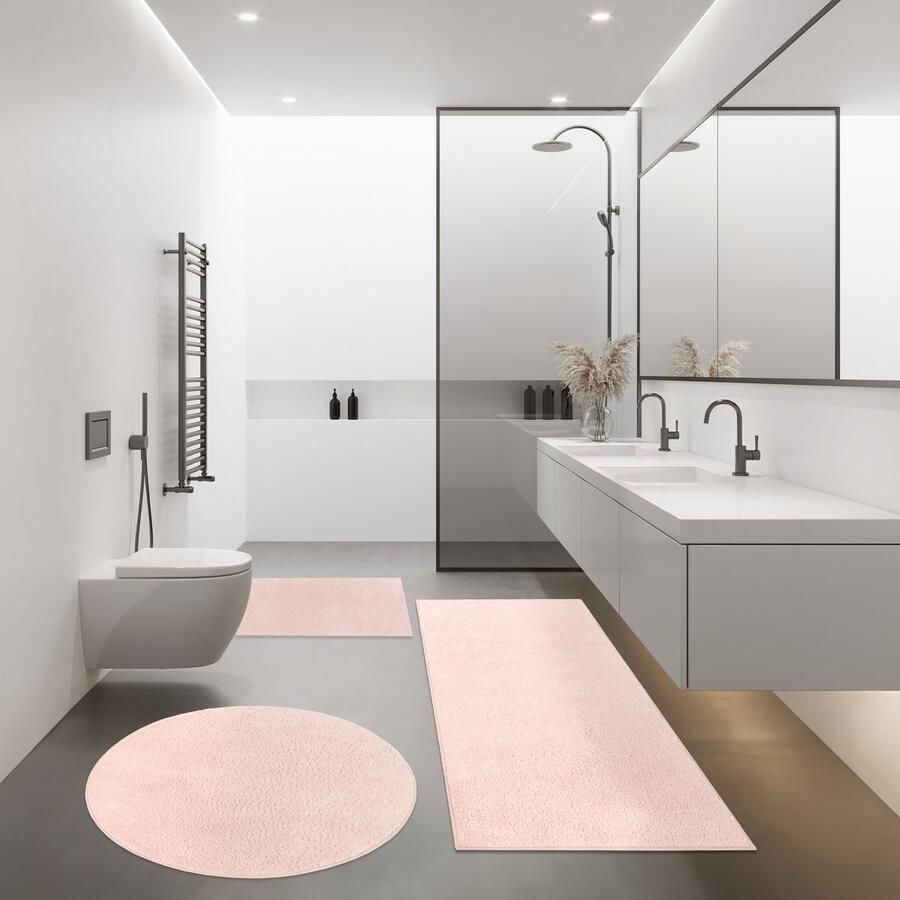 Flycarpets Hoogpolig Vloerkleed Kandora Effen Uni Roze