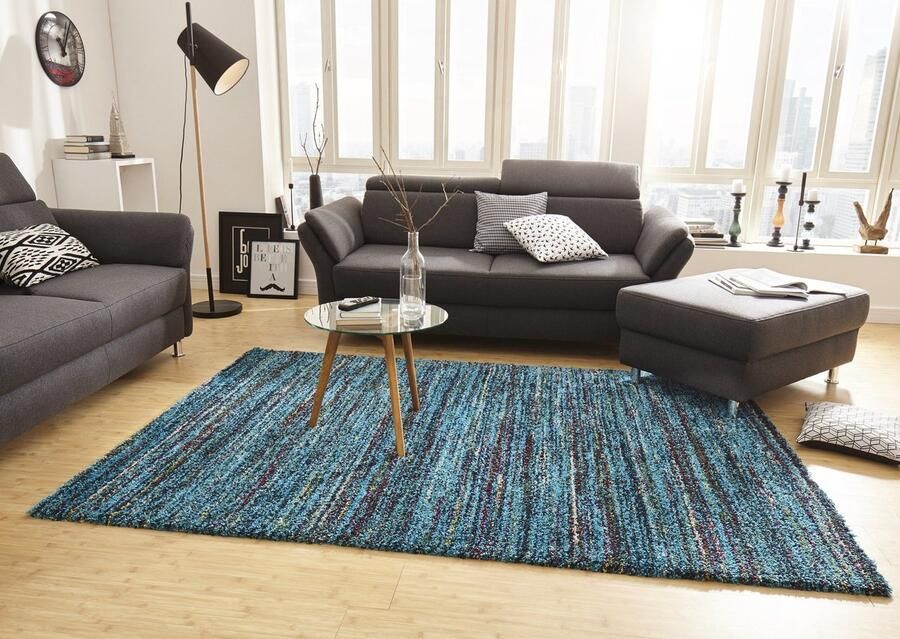 Flycarpets Hoogpolig Vloerkleed Nomadic Chic Blauw Multi Woonkamer Tapijt 160x230 cm