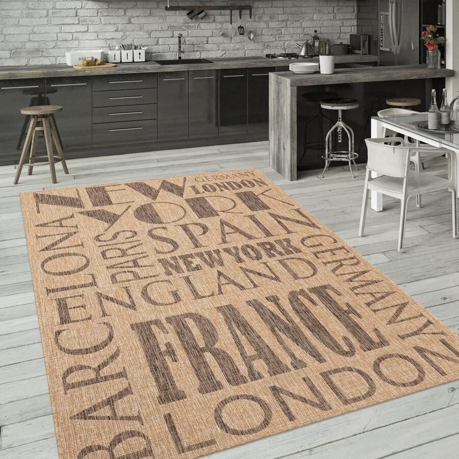 Flycarpets Keukenkleed Kitchen Steden Beige
