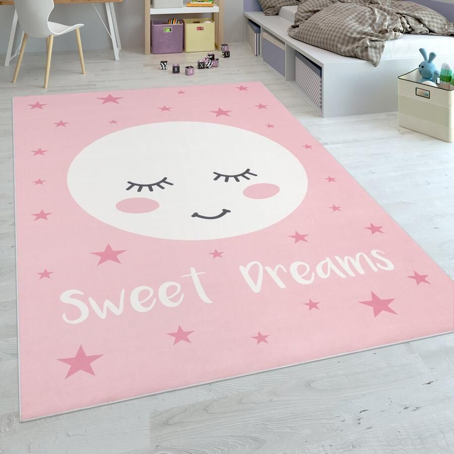 Flycarpets Kindervloerkleed Aleris Sweet Dreams Roze