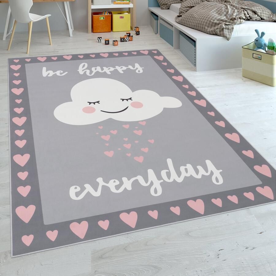 Flycarpets Kindervloerkleed Aleris Wolk Roze