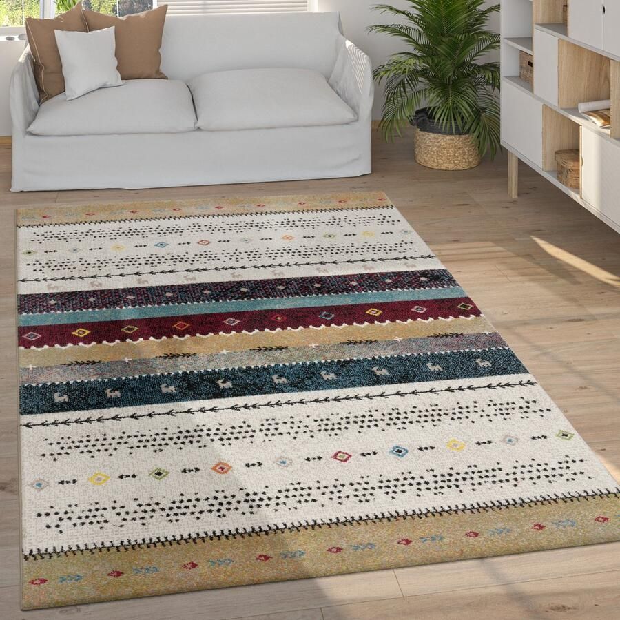 Flycarpets Laagpolig Gabbeh Vloerkleed Beige