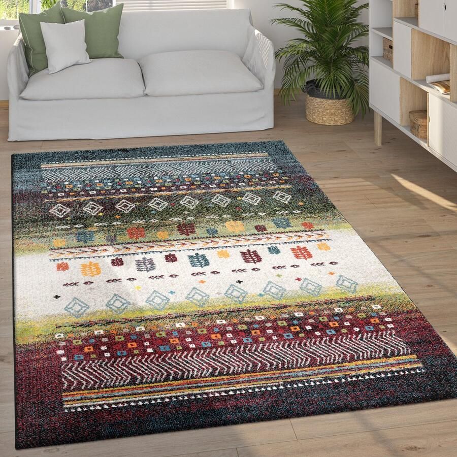 Flycarpets Laagpolig Gabbeh Vloerkleed Multi