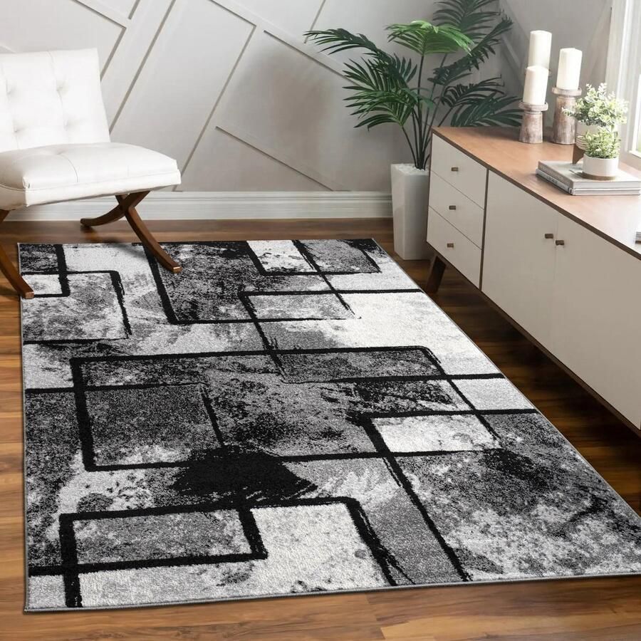 Flycarpets Laagpolig Modern Vloerkleed Modilia Grijs