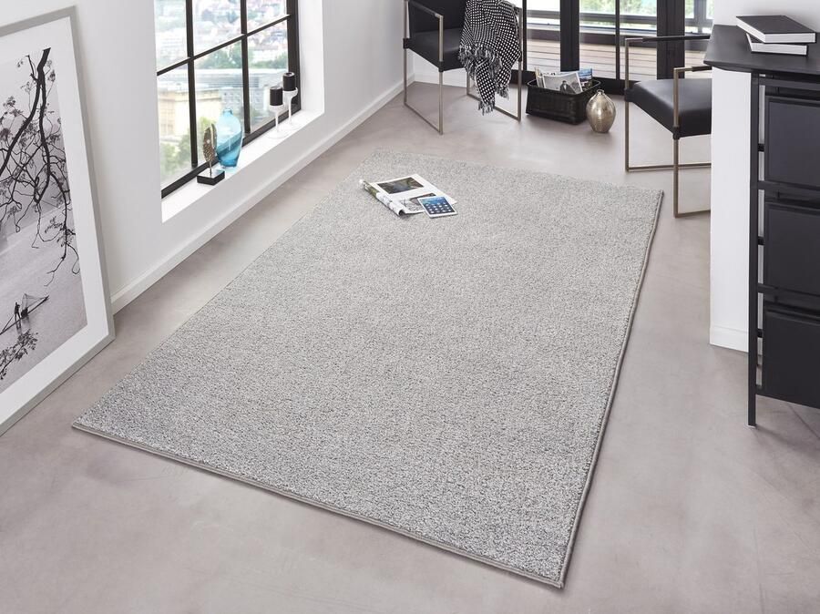 Flycarpets Laagpolig Velours Vloerkleed Designer Pure Grijs 160x240 cm