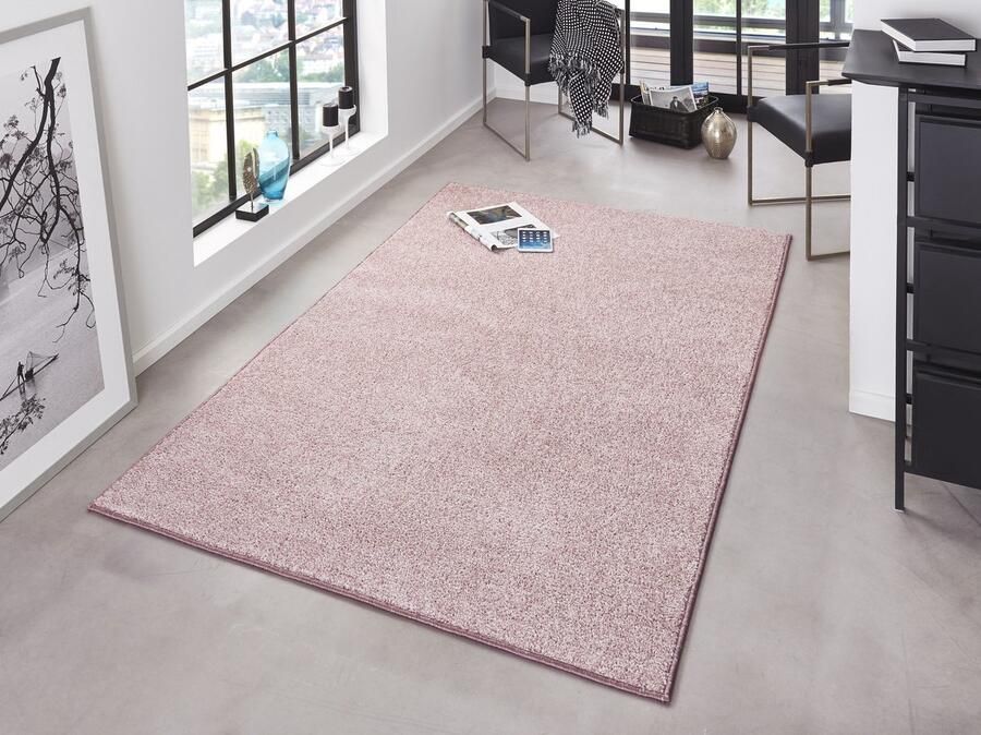 Flycarpets Laagpolig Velours Vloerkleed Designer Pure Roze 160x240 cm