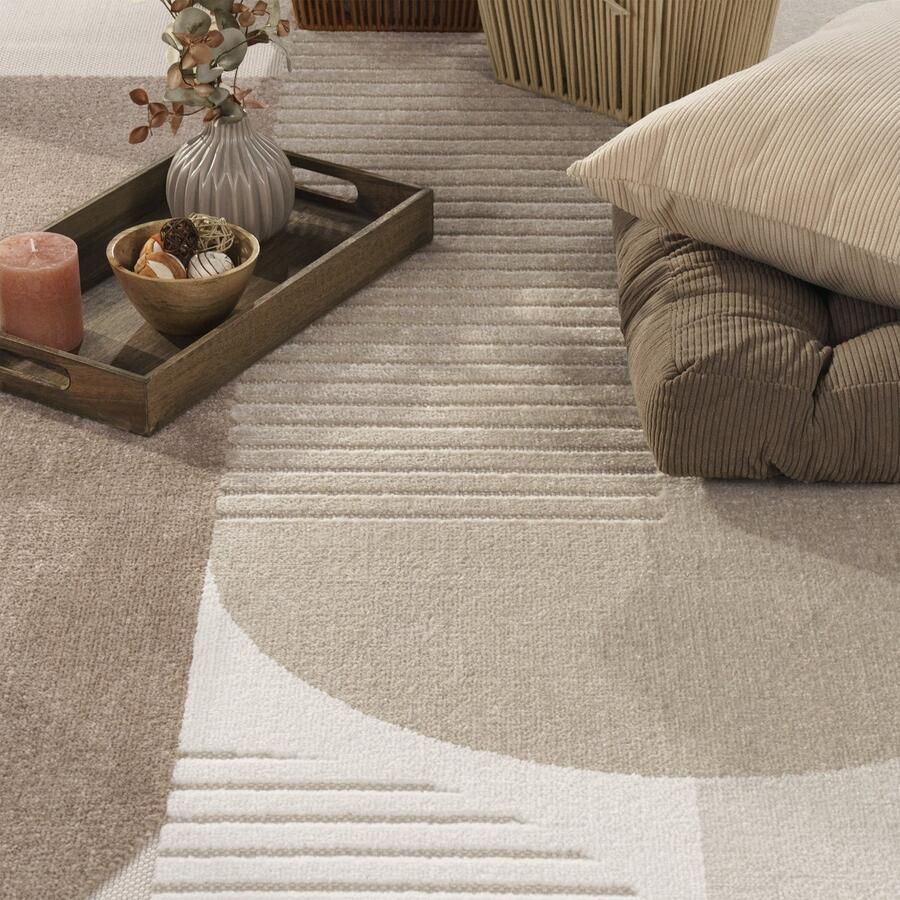 Flycarpets Laagpolig Vloerkleed Cotera Beige
