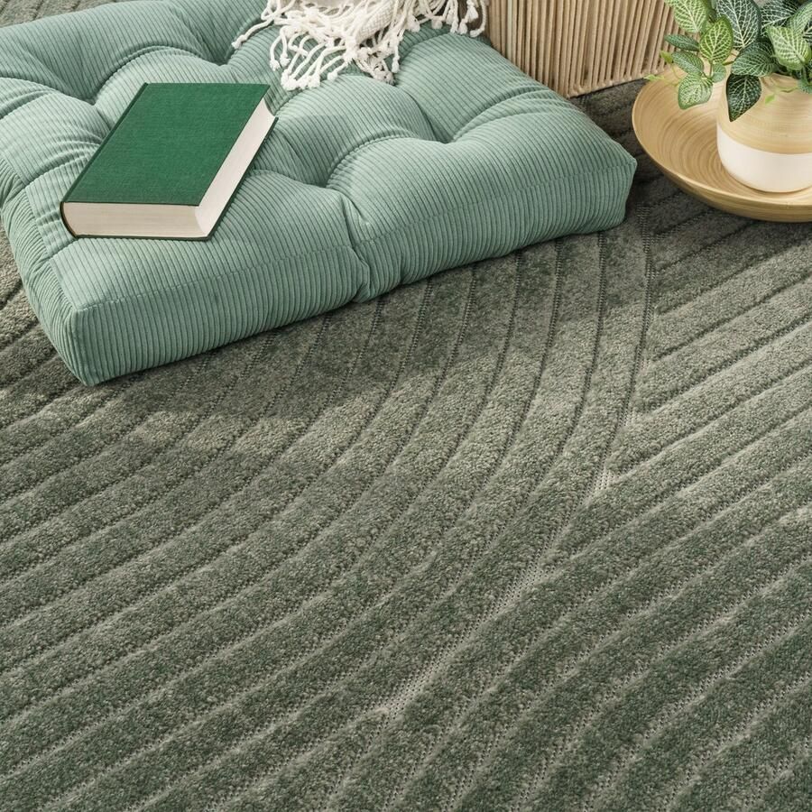 Flycarpets Laagpolig Vloerkleed Cotera Groen