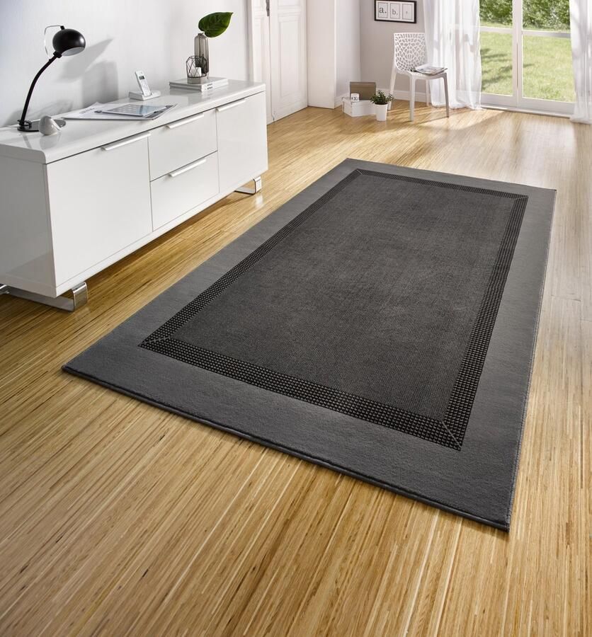 Flycarpets Laagpolig vloerkleed Designer Velours Grijs 120x170 cm