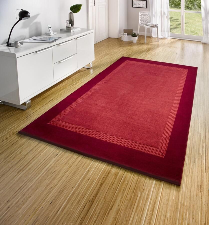 Flycarpets Laagpolig vloerkleed Designer Velours Rood 120x170 cm