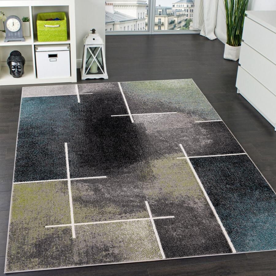 Flycarpets Laagpolig Vloerkleed Eceria Geo Modern Multi