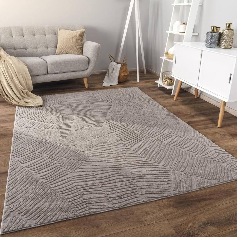 Flycarpets Laagpolig Vloerkleed Lely Grijs