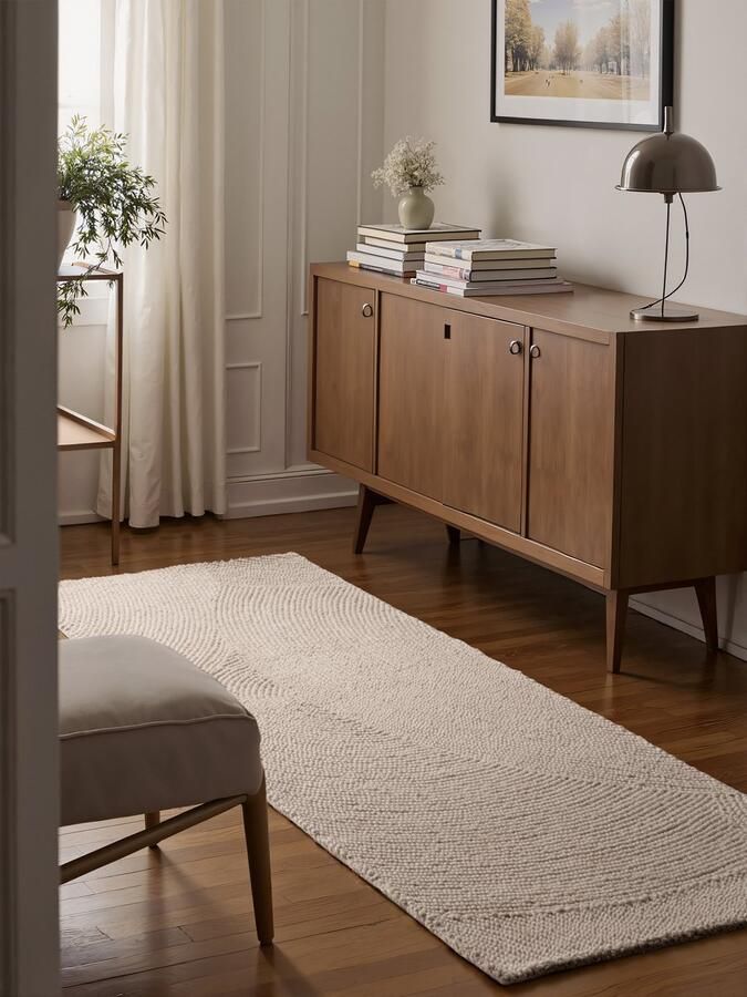 Flycarpets Laagpolig Wollen Vloerkleed Eleni Naturel Wit 80x150 cm