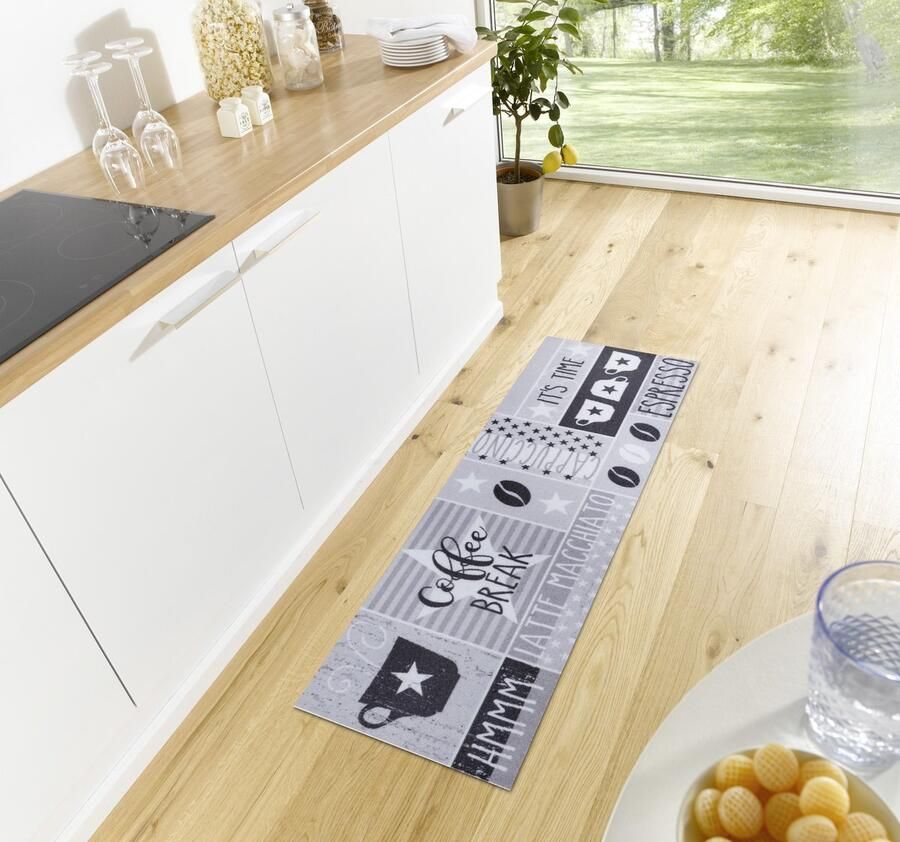 Flycarpets Loper Koffie Grijs 50x150 cm