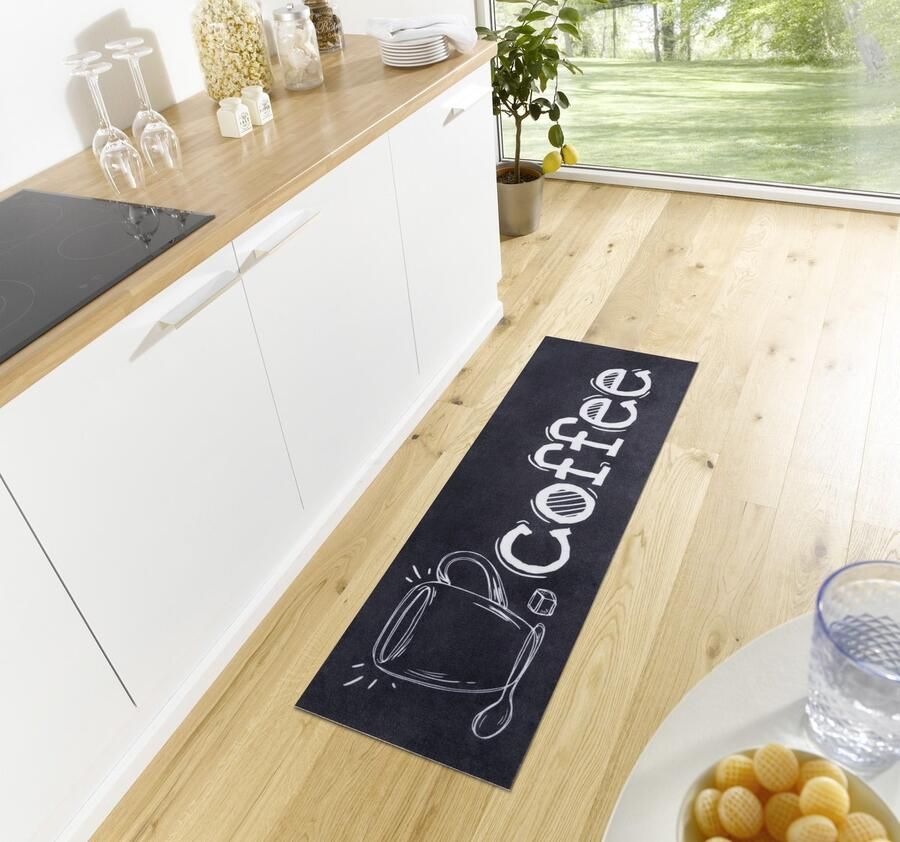 Flycarpets Loper Koffie Zwart 50x150 cm