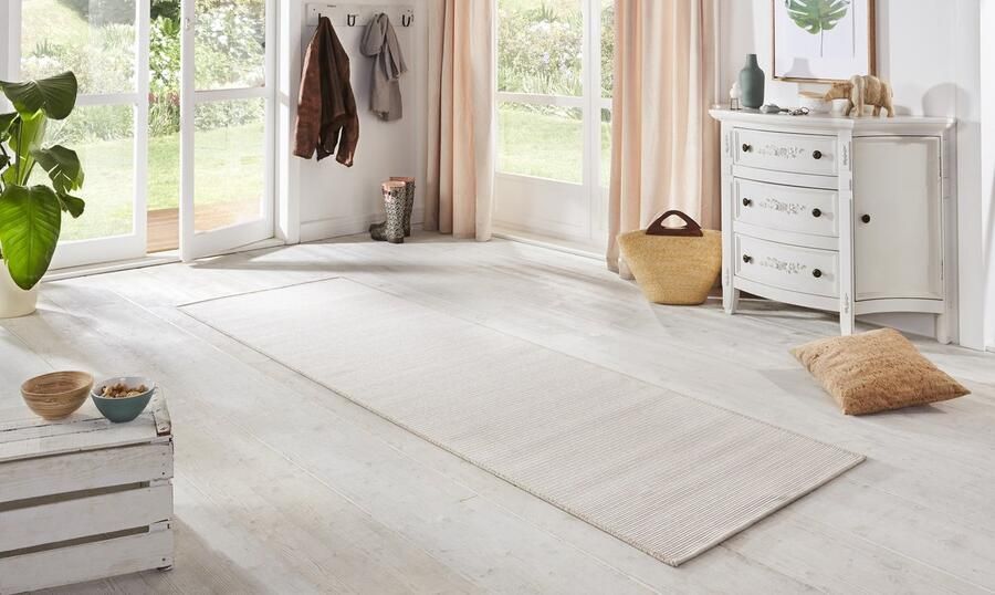 Flycarpets Loper Laagpolig Sisal Look Geschikt voor Binnen & Buiten Creme 80x150 cm