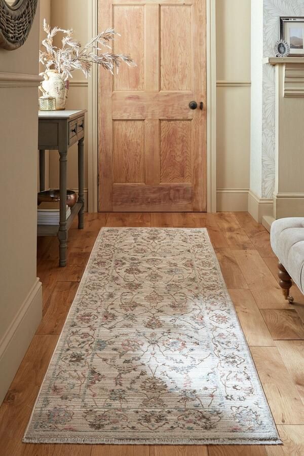 Flycarpets Loper Laagpolig vloerkleed Elodie Klassiek Naturel Creme 66 x 240 cm